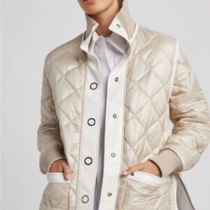 ADROIT NADINE REVERSIBLE QUILTED COAT | CHAMPAGNE